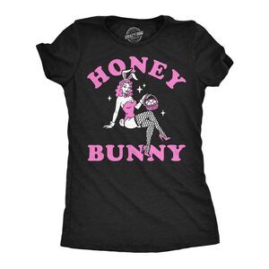 Womens Funny T Shirts Honey Bunny Sarcastic  Easter Bunny Tee For Ladies